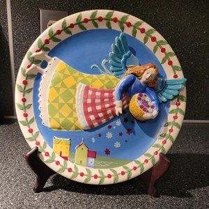Jim Shore #119566 Spring Plate with Stand